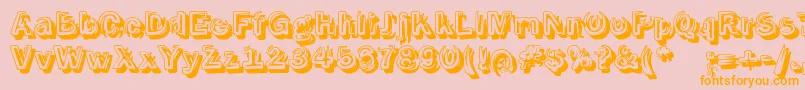 SmokeshadowMedium Font – Orange Fonts on Pink Background