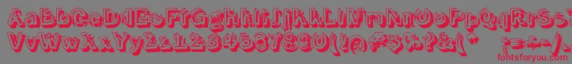 SmokeshadowMedium Font – Red Fonts on Gray Background