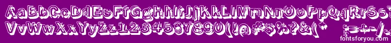 SmokeshadowMedium Font – White Fonts on Purple Background