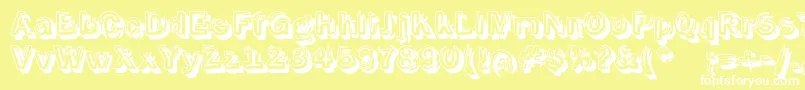 SmokeshadowMedium Font – White Fonts on Yellow Background