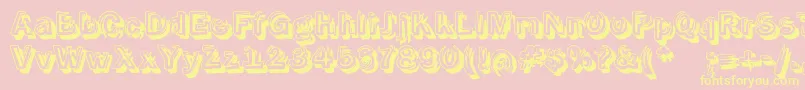 SmokeshadowMedium Font – Yellow Fonts on Pink Background