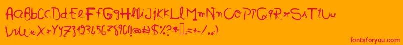 Virginiatwo Font – Red Fonts on Orange Background