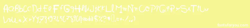Virginiatwo Font – White Fonts on Yellow Background