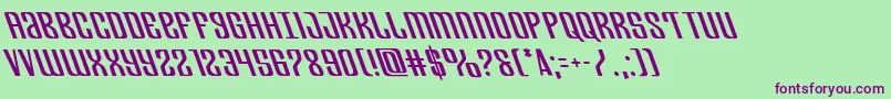 Departmenthleft Font – Purple Fonts on Green Background