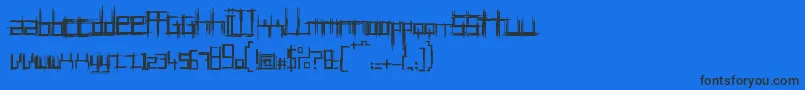 フォントBrui10 – 黒い文字の青い背景