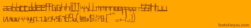Brui10 Font – Brown Fonts on Orange Background