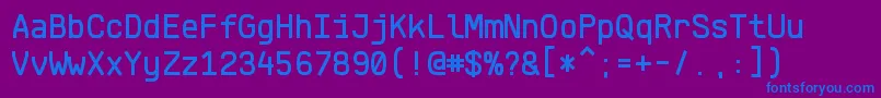 フォントKlartextMonoMedium – 紫色の背景に青い文字