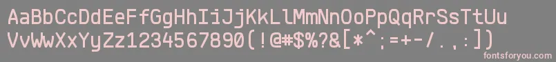 KlartextMonoMedium Font – Pink Fonts on Gray Background
