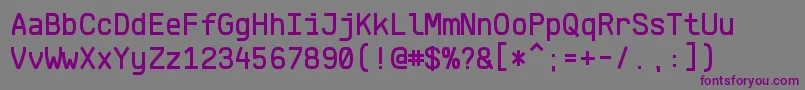 Шрифт KlartextMonoMedium – фиолетовые шрифты на сером фоне