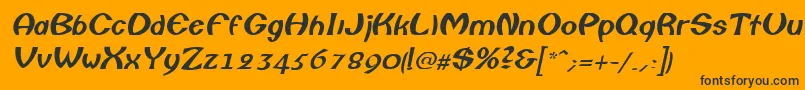 Шрифт ColumboItalic – чёрные шрифты на оранжевом фоне