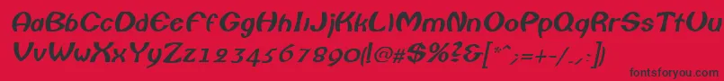 Шрифт ColumboItalic – чёрные шрифты на красном фоне