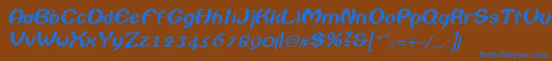 Шрифт ColumboItalic – синие шрифты на коричневом фоне