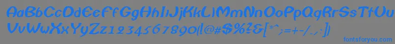 ColumboItalic Font – Blue Fonts on Gray Background