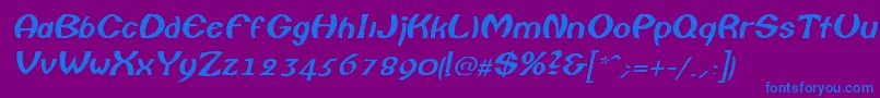 ColumboItalic-Schriftart – Blaue Schriften auf violettem Hintergrund