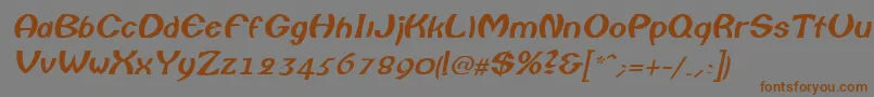 ColumboItalic-fontti – ruskeat fontit harmaalla taustalla
