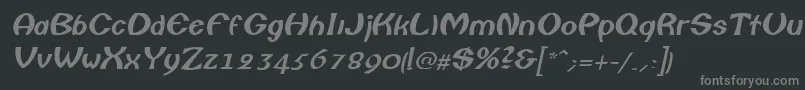 ColumboItalic-fontti – harmaat kirjasimet mustalla taustalla