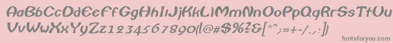 フォントColumboItalic – ピンクの背景に灰色の文字