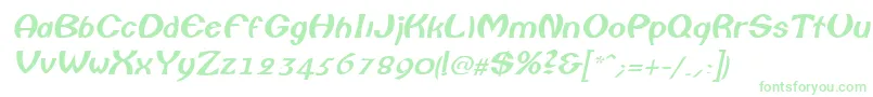 Шрифт ColumboItalic – зелёные шрифты на белом фоне