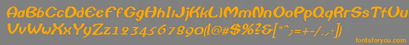 Шрифт ColumboItalic – оранжевые шрифты на сером фоне