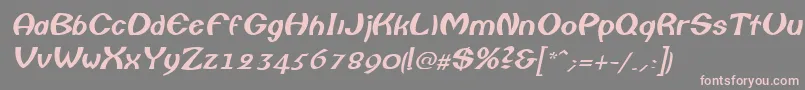 フォントColumboItalic – 灰色の背景にピンクのフォント