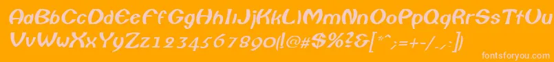 フォントColumboItalic – オレンジの背景にピンクのフォント