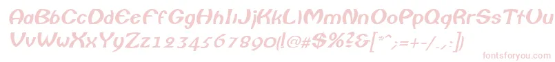 ColumboItalic-fontti – vaaleanpunaiset fontit valkoisella taustalla