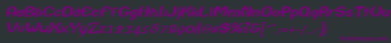 Шрифт ColumboItalic – фиолетовые шрифты на чёрном фоне