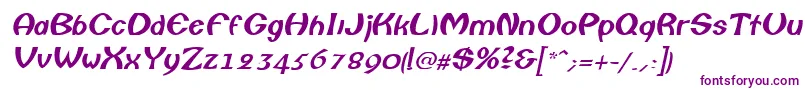 ColumboItalic-fontti – violetit fontit valkoisella taustalla