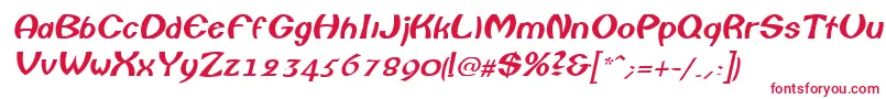 Шрифт ColumboItalic – красные шрифты на белом фоне