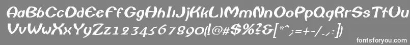 ColumboItalic-fontti – valkoiset fontit harmaalla taustalla