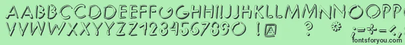 フォントReduce2maxshadow – 緑の背景に黒い文字