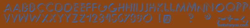 フォントReduce2maxshadow – 茶色の背景に青い文字
