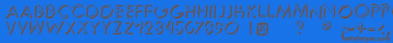 Шрифт Reduce2maxshadow – коричневые шрифты на синем фоне