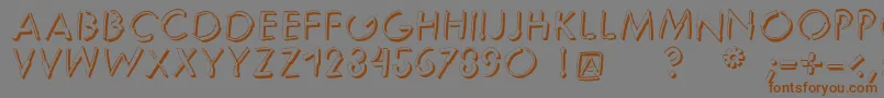 Reduce2maxshadow Font – Brown Fonts on Gray Background