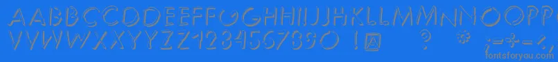 Reduce2maxshadow Font – Gray Fonts on Blue Background