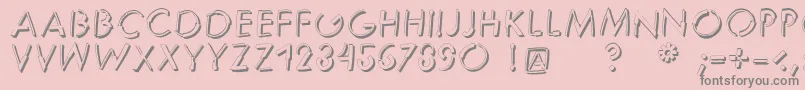 Reduce2maxshadow Font – Gray Fonts on Pink Background