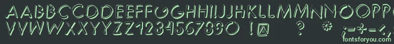 Reduce2maxshadow Font – Green Fonts on Black Background