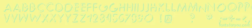 Reduce2maxshadow Font – Green Fonts on Yellow Background