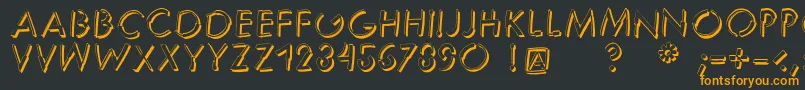 Reduce2maxshadow Font – Orange Fonts on Black Background