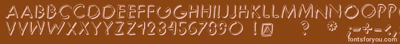Więcej informacji o czcionce Reduce2maxshadow Czcionka Reduce2maxshadow – różowe czcionki na brązowym tle