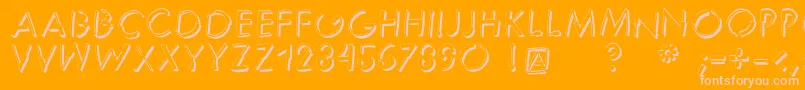 Reduce2maxshadow Font – Pink Fonts on Orange Background
