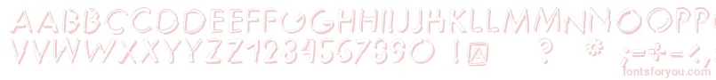 Reduce2maxshadow Font – Pink Fonts on White Background