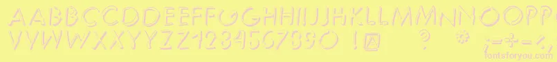 Reduce2maxshadow Font – Pink Fonts on Yellow Background