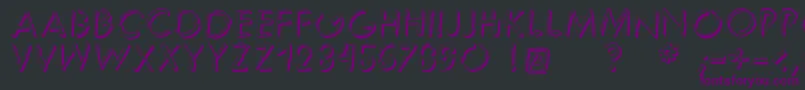 Reduce2maxshadow-fontti – violetit fontit mustalla taustalla