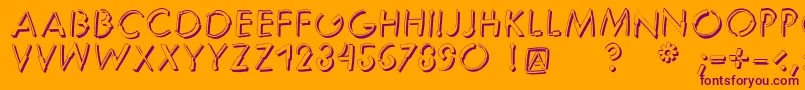 Reduce2maxshadow Font – Purple Fonts on Orange Background
