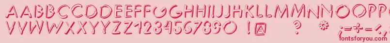 Reduce2maxshadow Font – Red Fonts on Pink Background