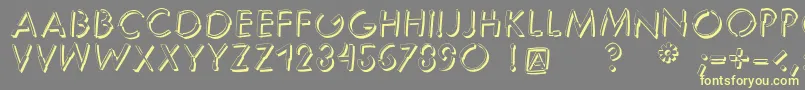 Reduce2maxshadow Font – Yellow Fonts on Gray Background