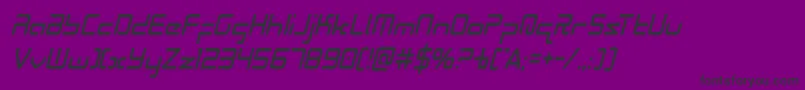 Radiospacecondital Font – Black Fonts on Purple Background