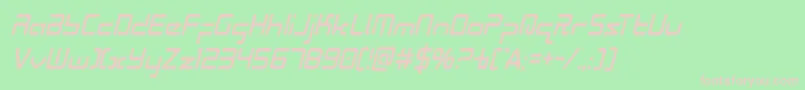 フォントRadiospacecondital – 緑の背景にピンクのフォント