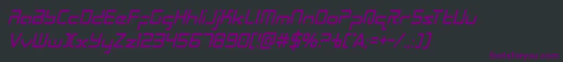 Radiospacecondital Font – Purple Fonts on Black Background